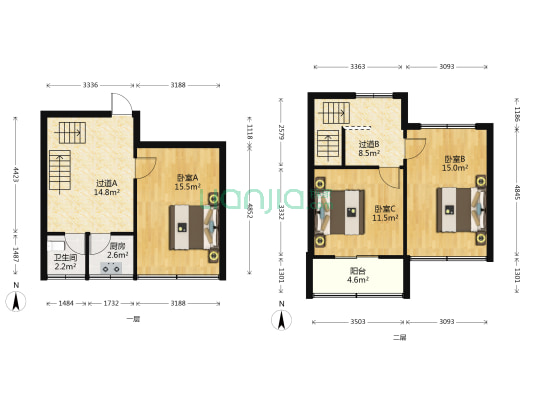 燕窝小区 3室0厅1卫 91平方