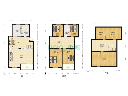 颐心园 4室1厅2卫 170平方