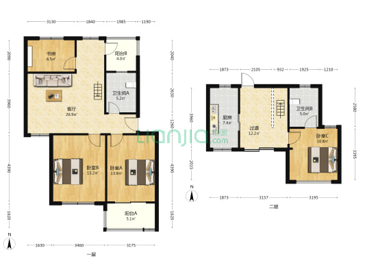 金御华庭 4室1厅2卫 130平方