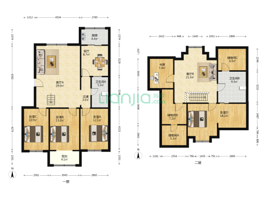 开明街东巷 5室3厅2卫 112平方