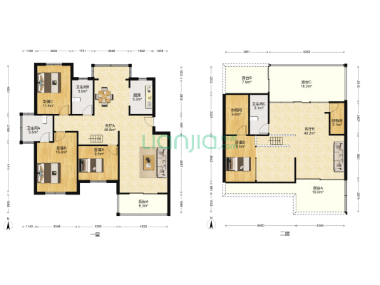 荆山翠谷 4室2厅3卫 179平方