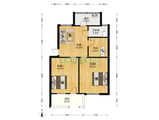 青春路121号 4室0厅1卫 71平方