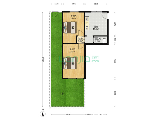 善家巷小区 2室0厅1卫 56平方