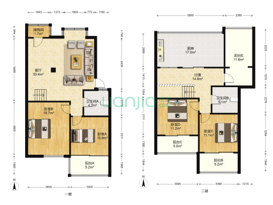 金水楼台 4室1厅2卫 148平方