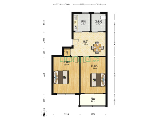 宛平路6弄 2室1厅1卫 71平方
