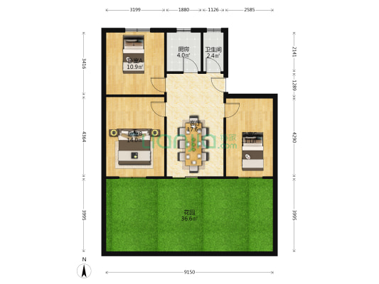 教育局家属院 3室1厅1卫 71平方