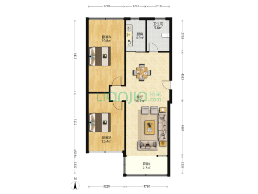 桃苑大街267号 2室1厅1卫 99平方