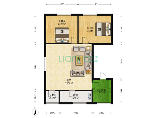 昌隆楼 2室1厅1卫 102平方