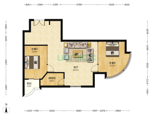 良丰大厦 2室1厅0卫 121平方