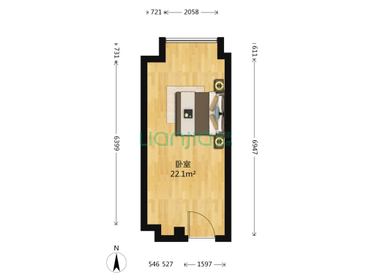 市区 地铁3号线 复式2层 配套成熟 月租2500元 诚售