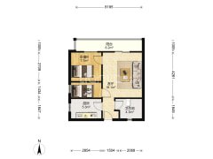 精装小两居，户型方正，采光充足，证满二。税费第-涿州汇元国际户型图