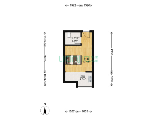 盛世银座 1室0厅1卫 32平方