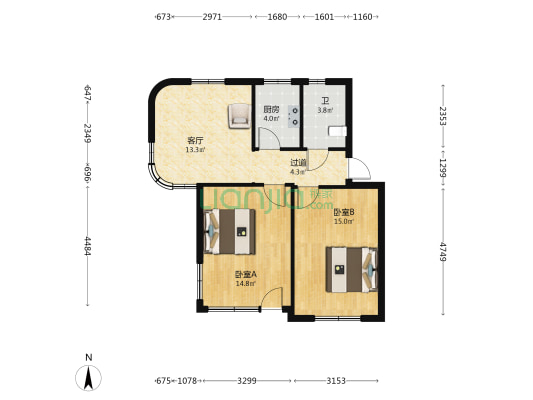 中兴新村 2室1厅1卫 73平方