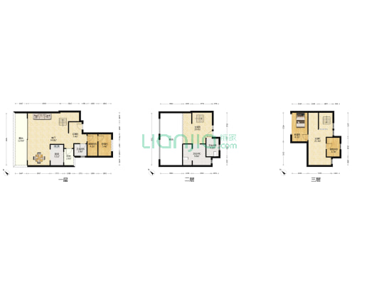 商圈别墅+三层加屋顶花园+2021年次新房+随时看房-户型图