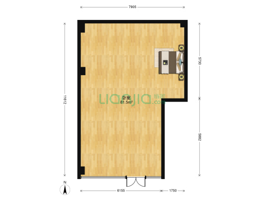 苏堤大厦 1室0厅0卫 110平方
