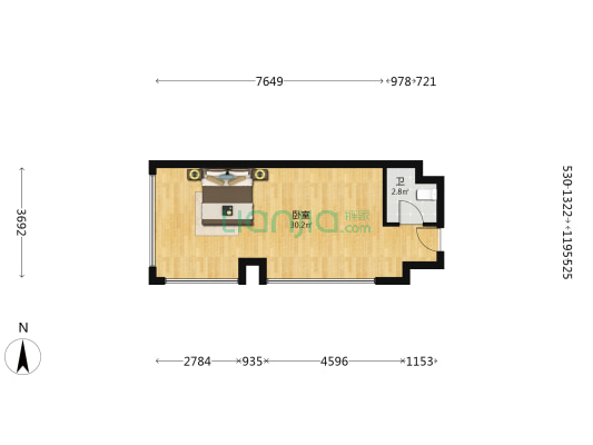 东晨杰座 1室0厅1卫 59平方