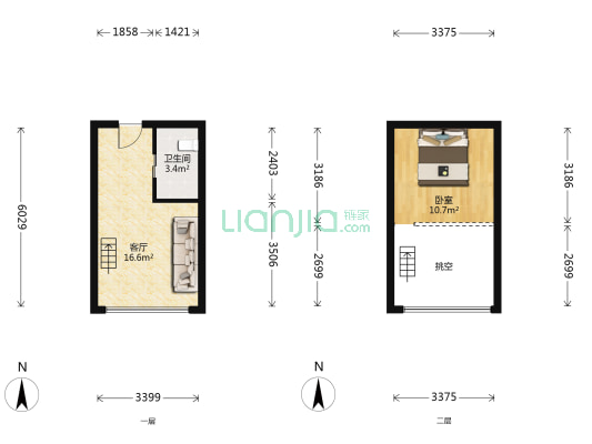 之江之芯 1室1厅1卫 37平方