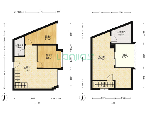 清晖園 2室2厅2卫 42平方