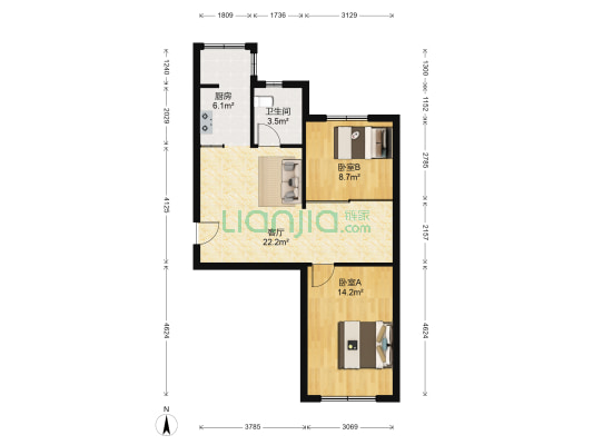 西郊闲庭 2室1厅1卫 71平方