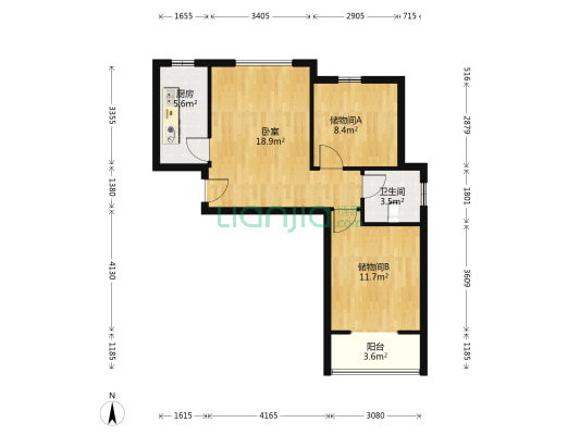 联心嘉园 1室0厅1卫 75平方