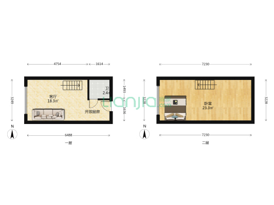 润达丰大厦 1室1厅1卫 30平方
