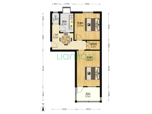 凤凰山路32号 2室0厅1卫 63平方
