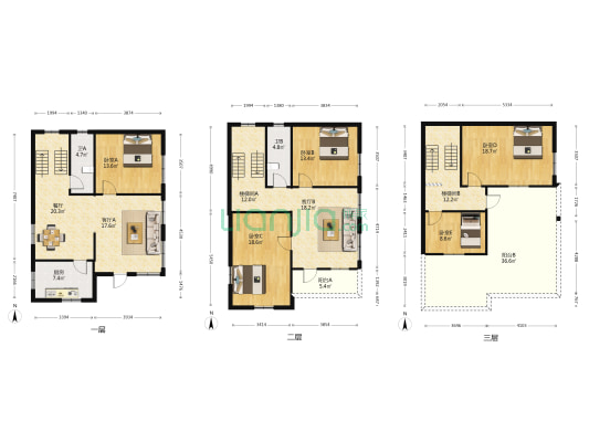 隔海村 5室3厅2卫 163平方