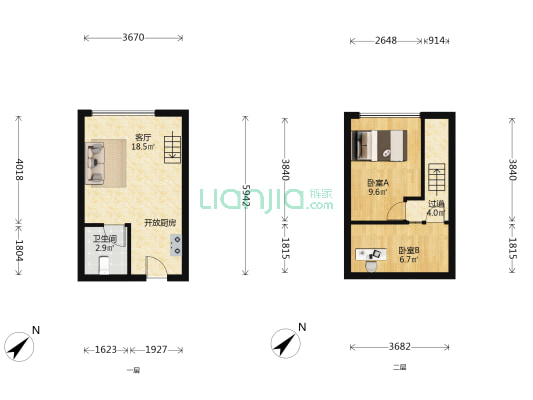 新合作邻里之家 2室1厅1卫 35平方