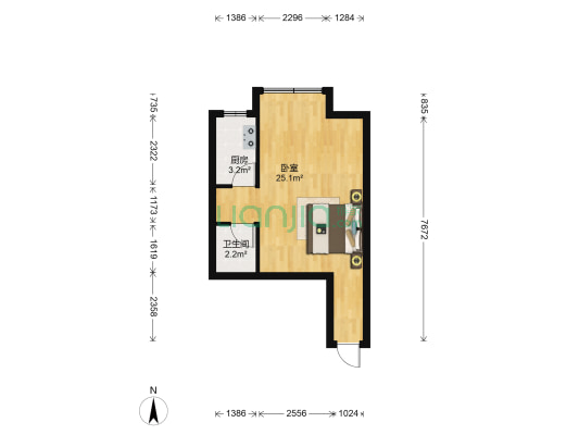 光华风和日丽 1室0厅1卫 37平方
