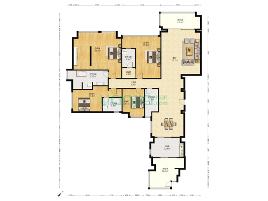 世茂珠江天鹅湾 4室1厅4卫 295平方