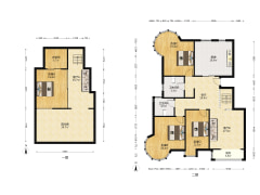 洋房下跃，带装修，下沉式花园，采光无遮挡-涿州鸿盛凯旋门户型图