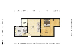 正规一室一厅，电梯房，人和街小雪指彪，2028年用-重庆张家花园户型图