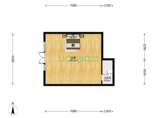 同祥城优品街 1室0厅1卫 69平方