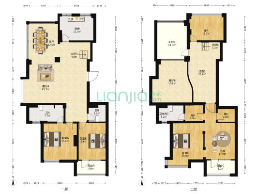 维多利亚花园(乐清市) 4室3厅3卫 242平方