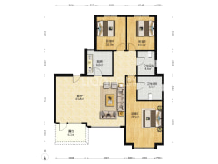 鸿坤理想湾南区 3室2厅 南 北-涿州鸿坤理想湾南区户型图
