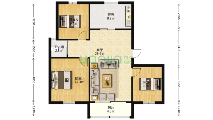 中宜时尚苑二手房实景图