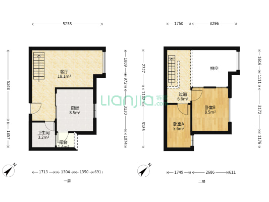紫荆广场 2室1厅1卫 46平方