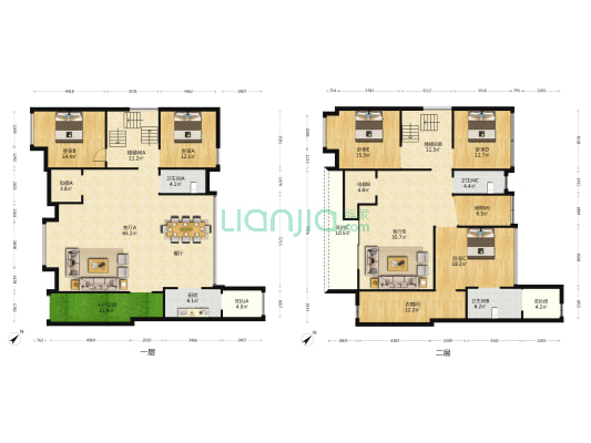 铭泰锦山府 5室2厅3卫 174平方
