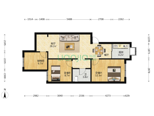 巡津新村4号 2室1厅1卫 73平方