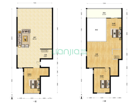 中海璞源 4室1厅0卫 218平方