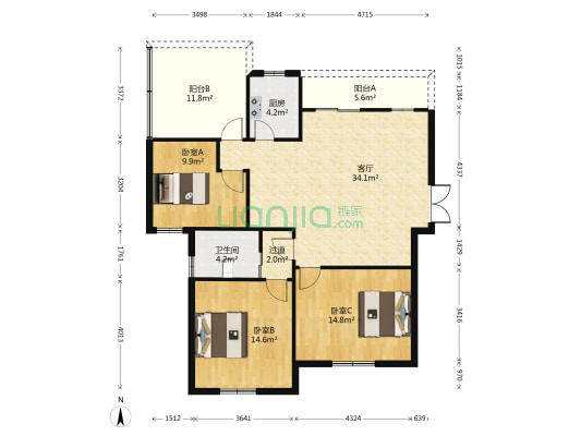 骏浩华庭 3室1厅1卫 223平方