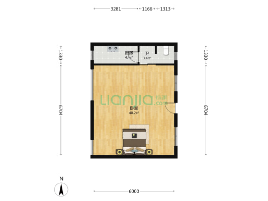 工农路108号 1室0厅1卫 76平方