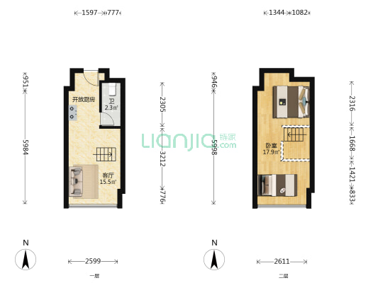 新长海D1站 1室1厅1卫 27平方