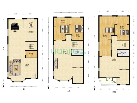 红墅湾 4室3厅2卫 324平方