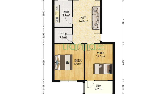 热电厂宿舍二手房实景图