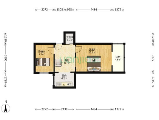 桥东小区K3区 2室1厅1卫 54平方