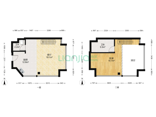 舜海府 1室1厅2卫 52平方