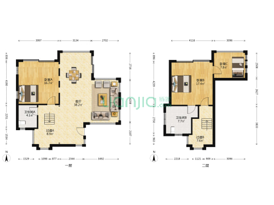 碧桂园假日半岛(水蓝湾) 3室1厅2卫 122平方