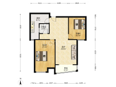 范阳路 御景园 精装修 满二 全南2居-涿州君临天下御景园户型图