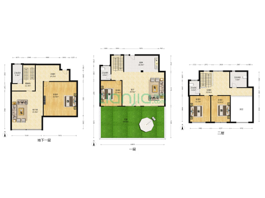 龙湖狮山原著 4室1厅4卫 283平方